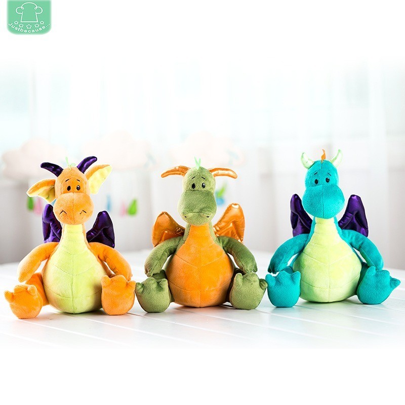 兒童生日禮物可愛恐龍布藝玩具創意彩色抱枕玩偶2歲3歲女孩男孩