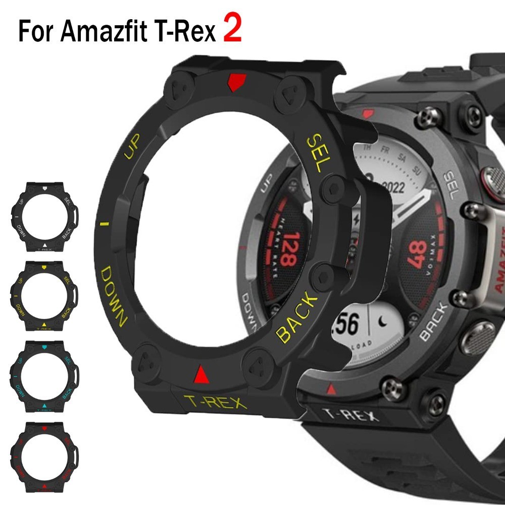 適用於 Amazfit T-Rex 2 保護套防震保險槓耐用 PC 保護套保險槓框架保護套配件