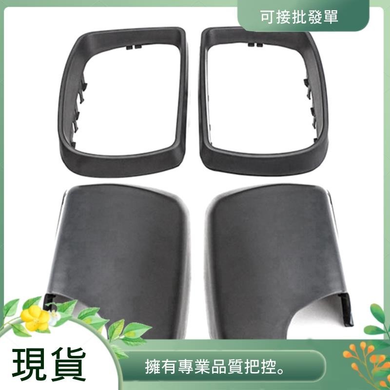 BMW 汽車後視鏡罩殼後視鏡蓋帶框架黑色 ABS 適用於寶馬 E53 X5 2000-2006