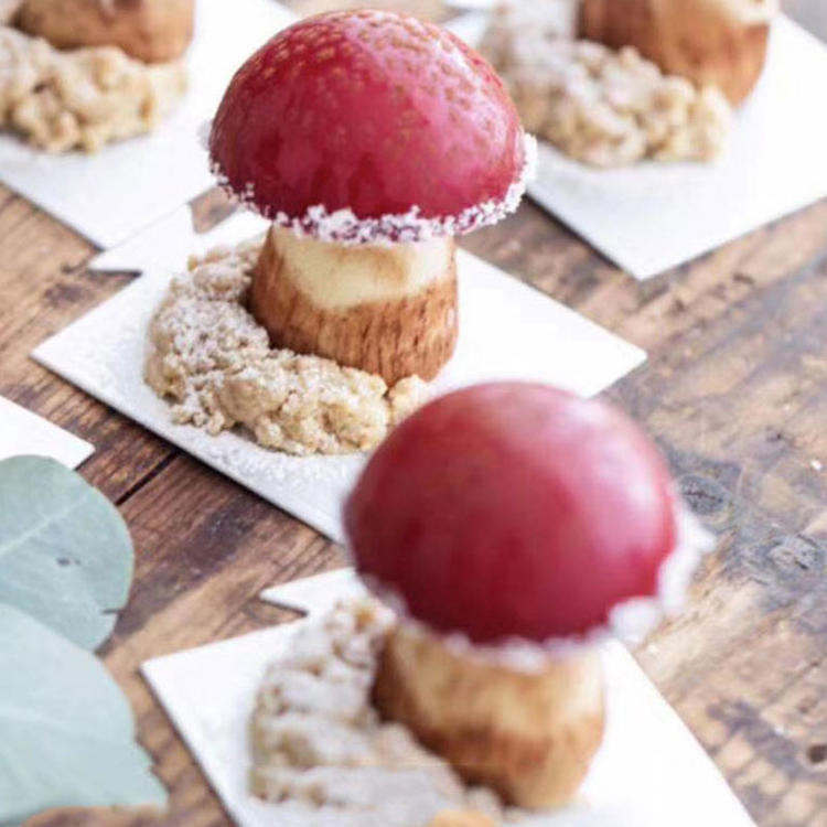 6連多連圓柱半圓圓錐法式甜品創意蘑菇杏鮑菇慕斯蛋糕矽膠模具