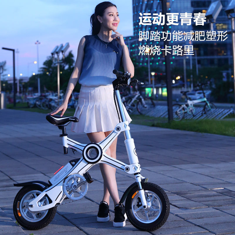 【臺灣專供】恩斯邁X3折迭電動車迷你鋰電電瓶車成人男女親子電動腳踏車母子車