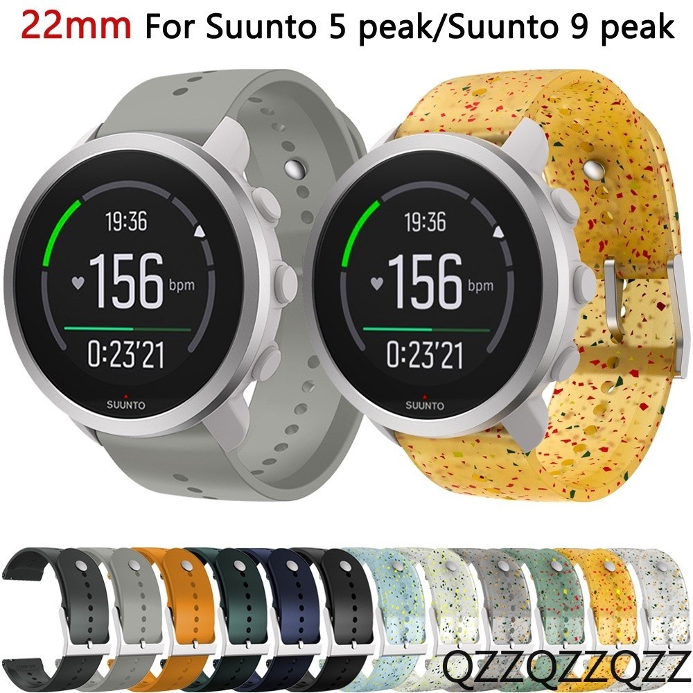 22mm矽膠錶帶適用於頌拓SUUNTO 5 PEAK Sport 智能手錶透明錶帶腕帶鬆拓SUUNTO 9 PEAK