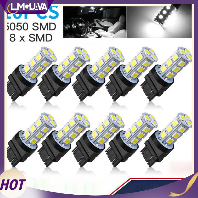 Lmg 3157 LED 汽車燈泡 DC12V 5050-18SMD 3157 T25 LED 燈泡 6500K 超亮,