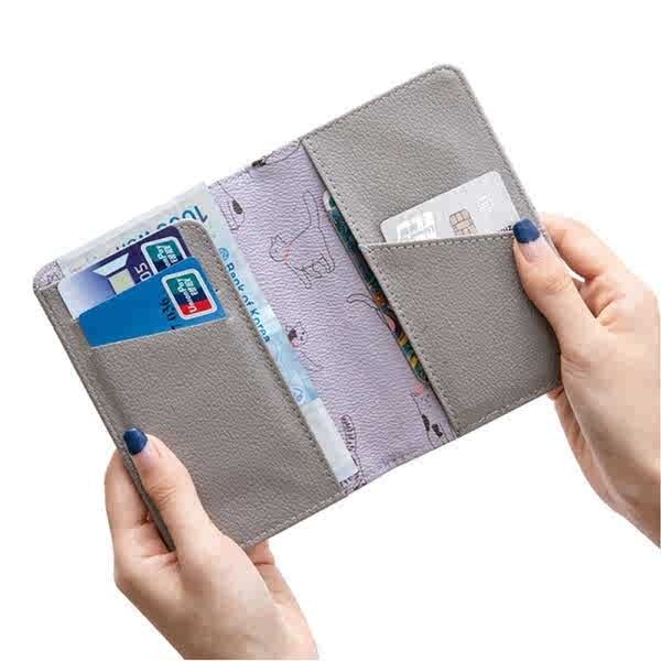 防盜護照套 透明護照套 護照保護套多功能韓情侶可愛大容量日本護照機票夾旅行證件收納包