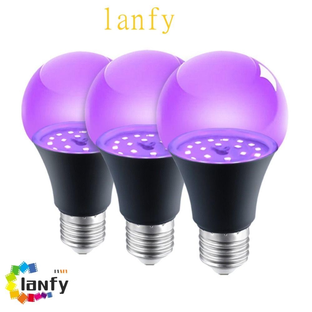 LANFY紫外線紫色燈泡,360發光鋁紫色黑色燈泡,E26/E27螺旋10W85-265V聖誕節