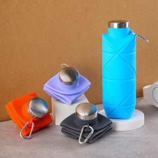 矽膠摺疊運動水壺 700ml戶外旅行水瓶子便攜式伸縮禮品杯