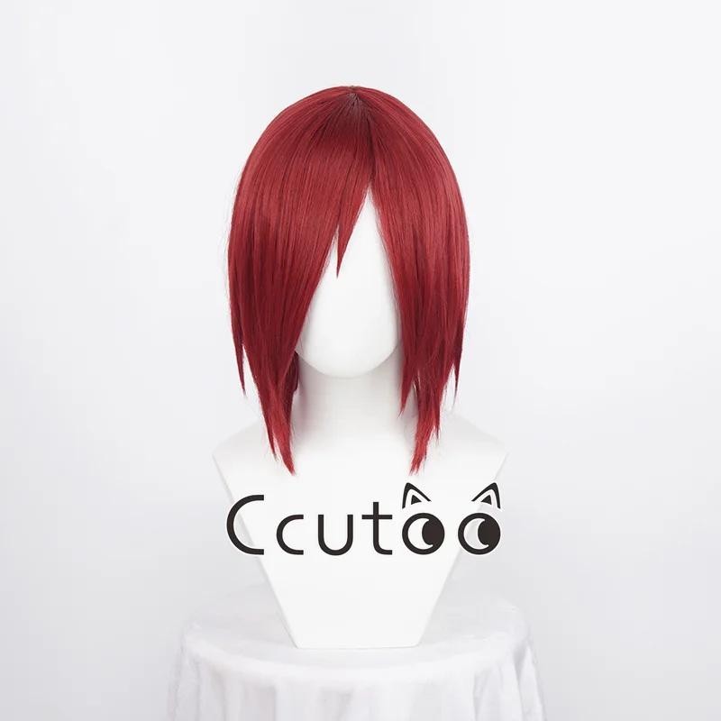 Uzumaki Nagato Cosplay假髮動漫火影忍者漩渦長門短款深紅色耐熱合成頭髮