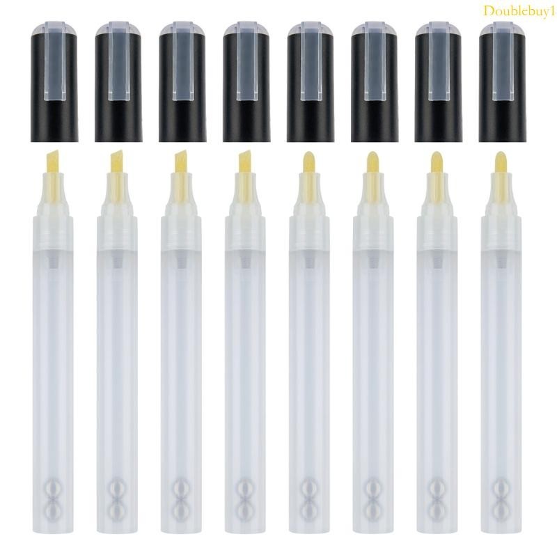 Dou 6 支空白丙烯酸塗料筆帶透明管空筆芯油漆標記空白可再填充油漆筆美術用品
