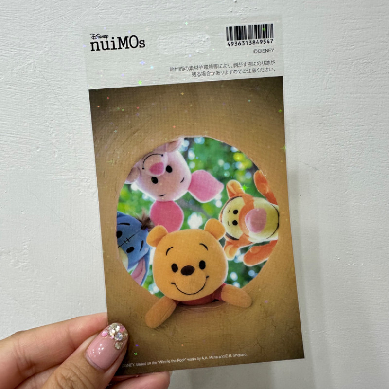 （現貨在台）日本迪士尼小熊維尼和好朋友 nuiMOs寫真風 閃亮亮造型貼紙