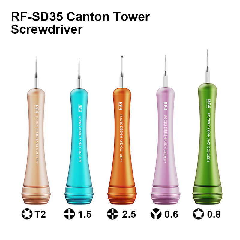 Rf4 RF-SD35七彩廣東塔螺絲刀精密防滑螺絲刀套裝手機主板芯片手動維修