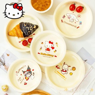 8 英寸卡哇伊陶瓷餐盤 Kuromi Cinnamoroll Hello Kitty Melody 餐具餐具