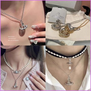 Vivienne WESTWOOD 三維水晶土星項鍊大號透明星球閃亮鎖骨短項鍊奢華派對飾品情人節82551