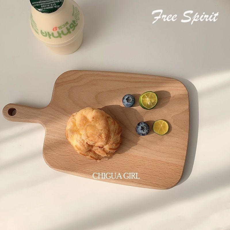 【Free Spirit】日式復古切菜板木砧板 輔食菜板抑菌防黴 廚房用具 櫸木食物盤