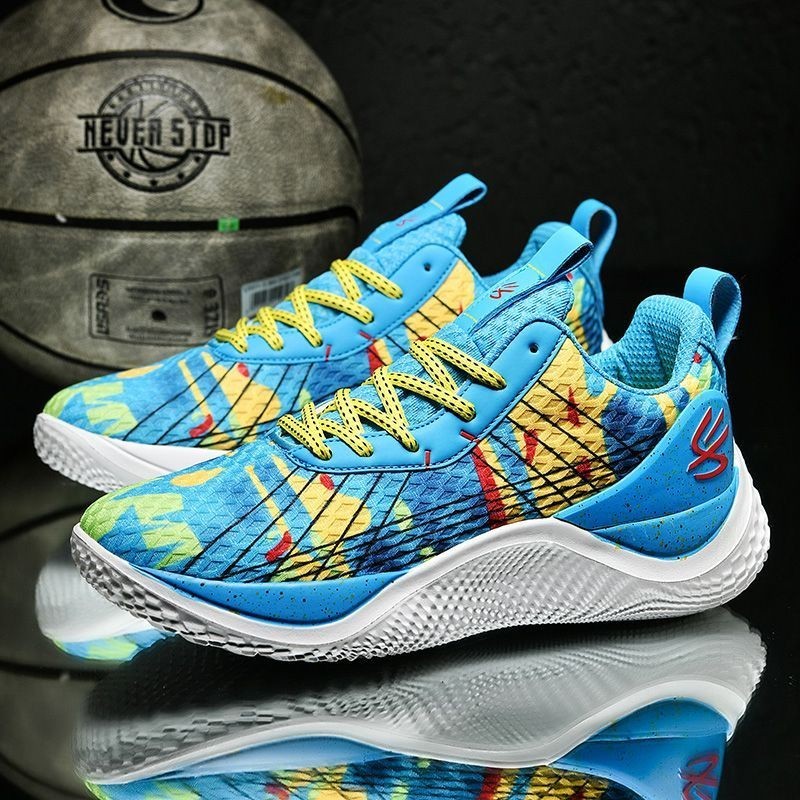 Curry 10 籃球鞋低幫透氣緩震學生運動鞋