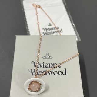 Vivienne Westwood 新款白色滴膠立體土星項鍊白色滴膠軌道土星項鍊