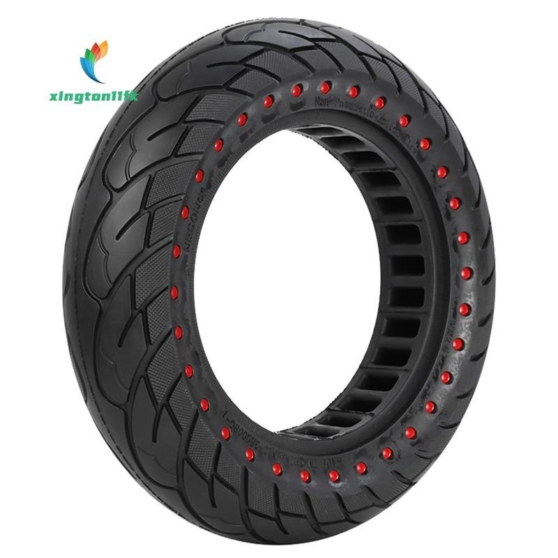 電動滑板車 10X2.5 英寸橡膠輪胎防穿刺蜂窩實心輪胎適用於 MAX G30 紅色