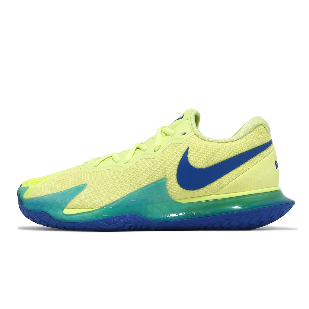 Nike 網球鞋 Zoom Vapor Cage 4 Rafa 男鞋 硬地 螢光綠 藍 [ACS] DD1579-700