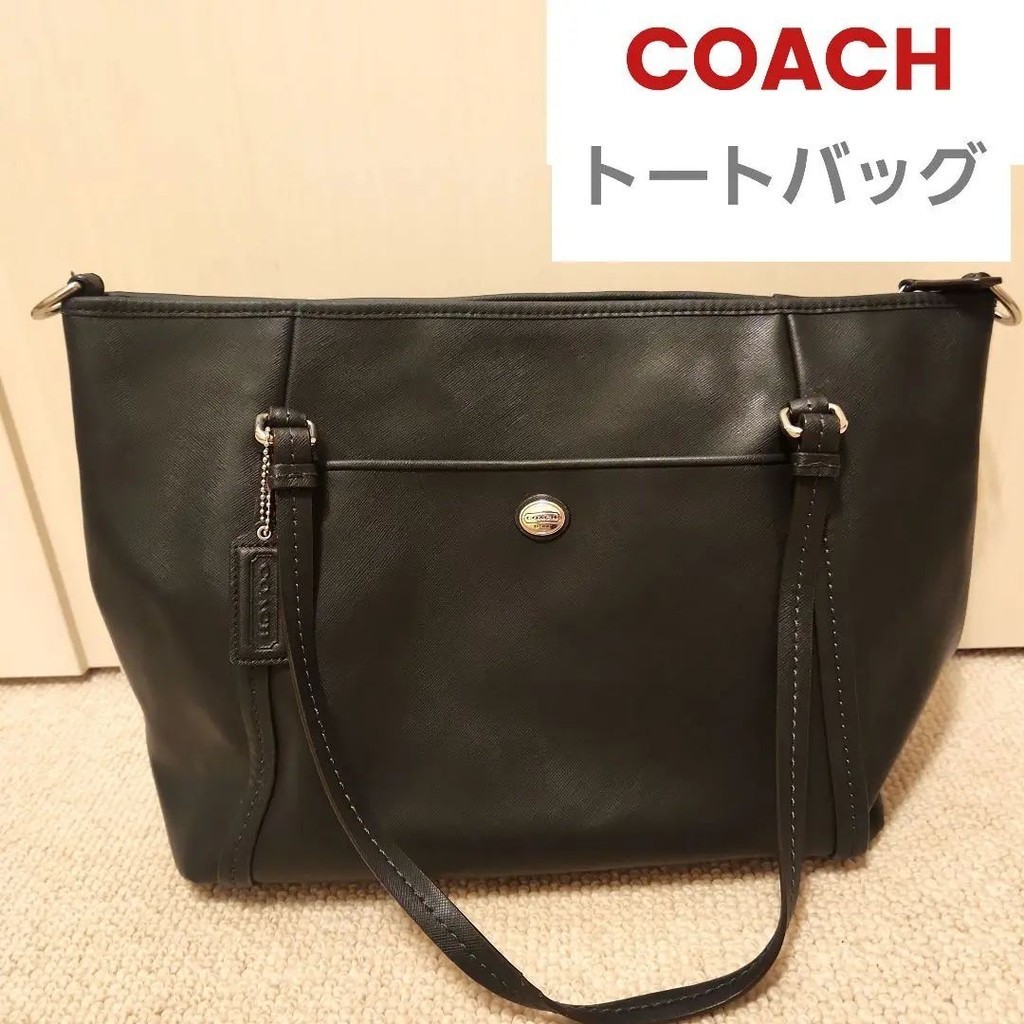 COACH 蔻馳 托特包 肩背包 公事包 黑色 日本直送 二手