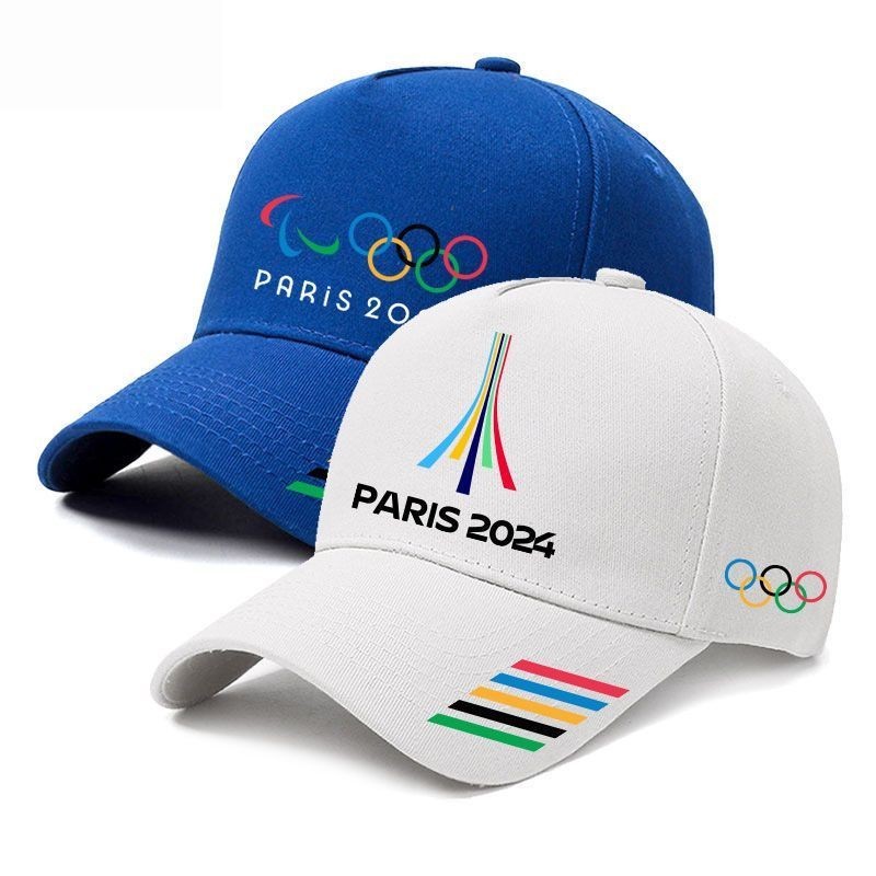 巴黎奧運會周邊PARIS五環紀念帽戶外遮陽棒球帽運動會鴨舌帽0614