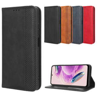 日本書本式側掀皮套 紅米Note12S 4G手機殼Redmi Note 12S 4G插卡皮套磁吸翻蓋外保護套素面手機殼