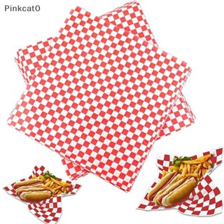 Pinkcat0 100 件蠟紙食品級油紙食品包裝紙麵包三明治漢堡薯條油紙烘焙工具 TW 包裝紙