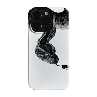 暗黑蛇插頭藝術小眾適用高階感卡通iPhone16pro+蘋果15promax菲林手機殼新款13/1214proVIVO9