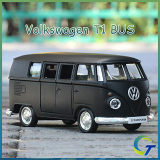 1:36 Volkswagen T1 壓鑄玩具汽車模型汽車合金玩具收藏男孩兒童禮物
