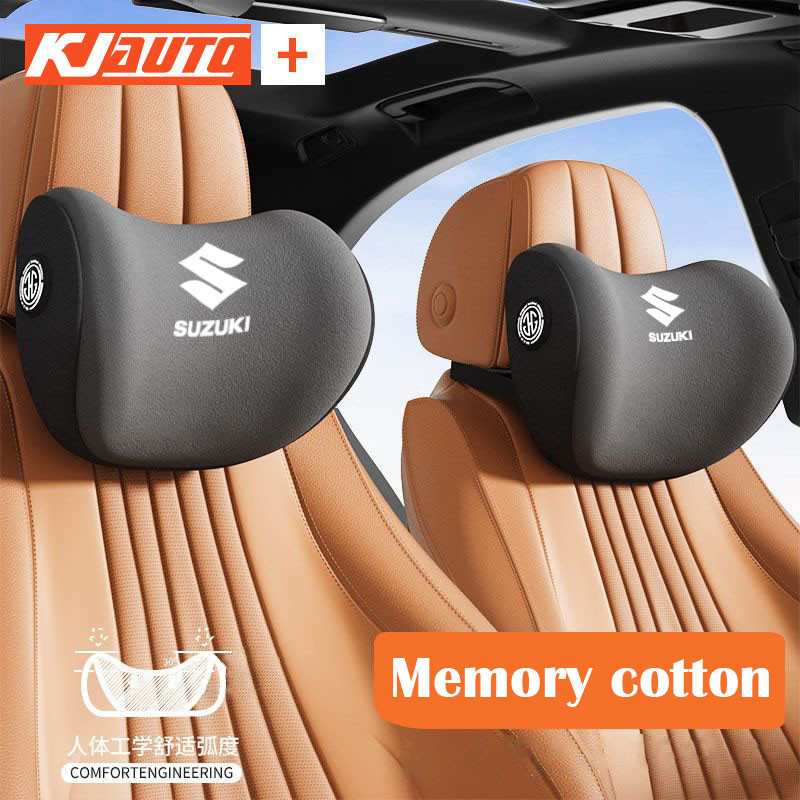 SUZUKI 【人體工學】鈴木記憶棉汽車座椅頭枕柔軟舒適的汽車裝飾配件適用於 Swift Sport Xl7 Vitar