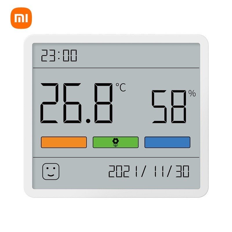 XIAOMI 小米 Ecochain Duka Atuman TH1 時鐘溫濕度計日曆 2.8 英寸大超薄屏幕可粘貼和支