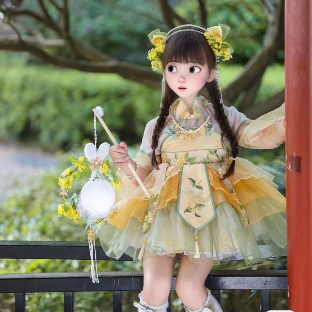女童漢服洋裝/兒童中國風公主裙/蘿莉塔裙子