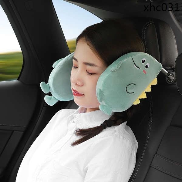 熱銷· 汽車側睡頭枕護頸枕車用靠枕卡通兒童睡覺神器可調整車用座椅枕頭