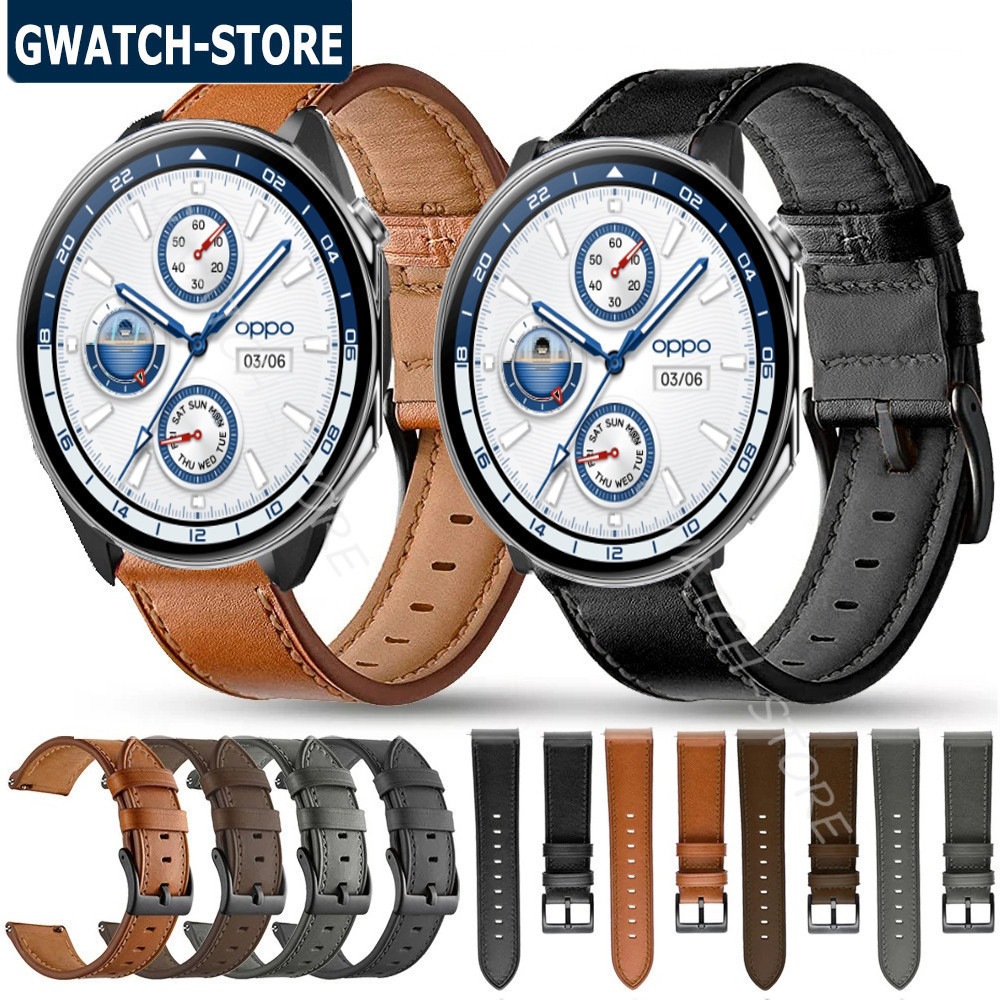 22mm 皮革錶帶錶帶適用於 OPPO Watch X 智能腕帶快速釋放手鍊適用於 OPPO Watch X 手錶配件
