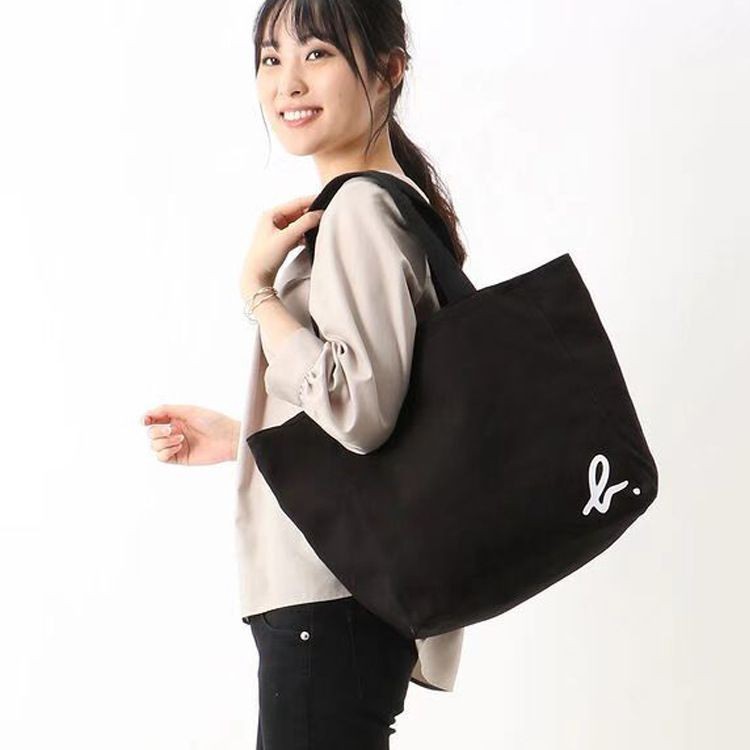 日本agnès b.帆布托特包 時尚手提袋 大容量斜背包 環保購物袋女包 托特包