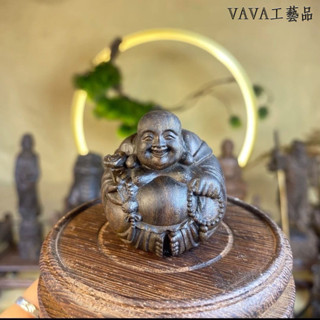 【vava工藝品】沉香木雕彌勒佛擺件雕刻佛像工藝品一團和氣手把件文玩把玩件禮品