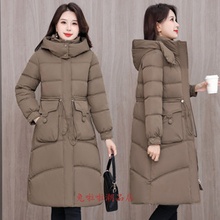 oversize長版上衣 冬天外套長袖棉服韓版羽絨棉外套加厚羽絨棉衣雪山寬鬆麵包服冬季中長款外套工裝棉衣外套過膝大衣風衣