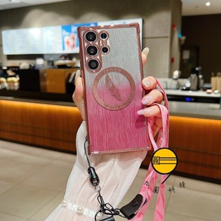 漸變羽神 附掛繩 磁吸手機殼 適用 OPPO Reno 12 11 F A3 pro 10 8T A98 A79 保護殼
