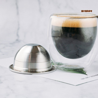 [妙妙屋]Nespresso VertuoPlus的不鏽鋼可重複填充咖啡膠囊，VertuoLine機器的可重複使用Nes
