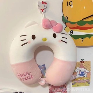 EI U型護頸枕 U型脖枕 可愛kt貓pp棉u型枕粉色少女心飛機旅行枕辦公室午睡枕頭頸椎枕旅行枕 旅行記憶枕 DE