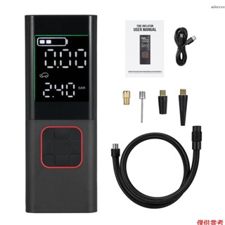 輪胎充氣機 便攜式智慧25缸速充無線氣泵 帶LCD螢幕 SUV汽車皮卡機車載充氣泵 黑色 S9
