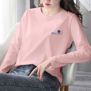 899人好評100%純棉長袖t恤女秋季寬鬆女裝秋衣上衣內搭白色T恤打底衫3.26x