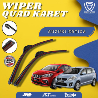 SUZUKI 四刃汽車前擋風玻璃雨刮器鈴木 Ertiga 全新 Ertiga 無框 4 橡膠 1 套左右