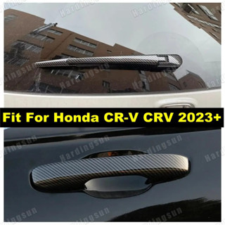 HONDA 適用於本田 CR-V CRV 2023 2024 側門把手/後行李箱窗擋風玻璃雨刮器蓋飾板的鍍鉻外部配件