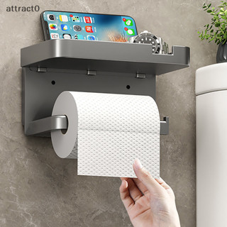 Attact 塑料衛生紙架收納架浴室毛巾放置調味瓶浴室牆捲紙手機收納架 TW