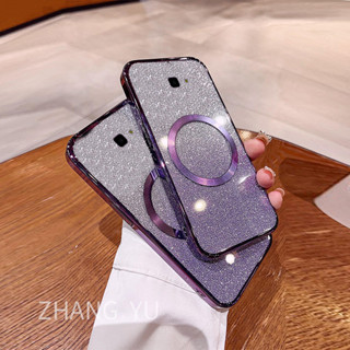 SAMSUNG 外殼三星j2 J5 J7 PRIME TPU手機殼磁吸圈貼片超薄電鍍軟殼