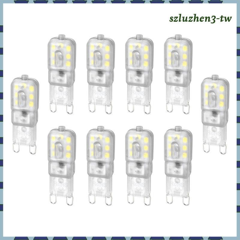[SzluzhenfbTW] 10 件燈泡玉米燈泡暖白色 220V G9 底座 LED 燈泡 LED 玉米燈用於吊燈壁燈