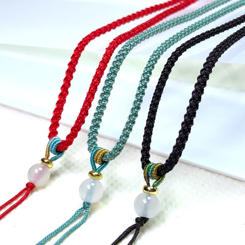 精品鳳梨繩可調整 螺紋項鍊繩 吊墜繩子 掛繩吊飾繩 耐磨柔軟素繩玉線