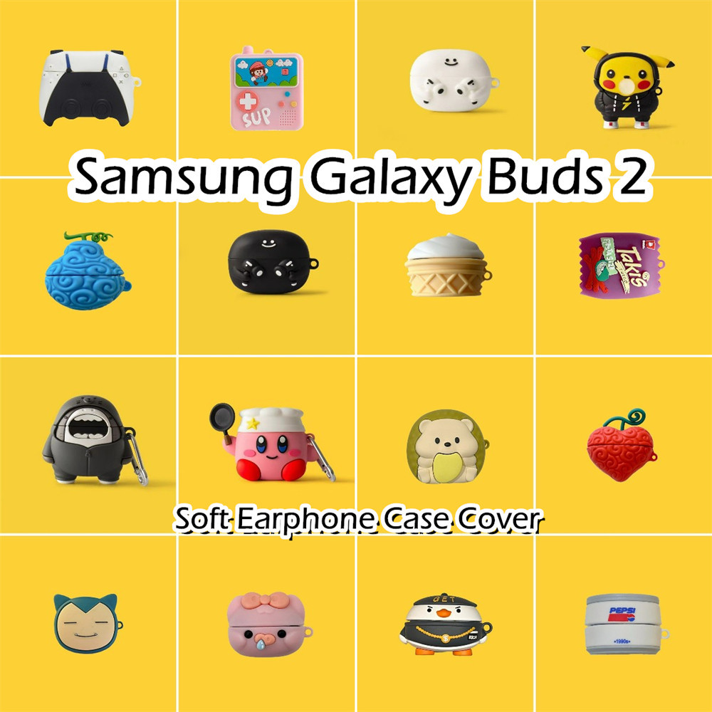 SAMSUNG 【熱賣】適用於三星 Galaxy Buds 2 保護套時尚創意卡通系列軟矽膠耳機套保護套 NO.2