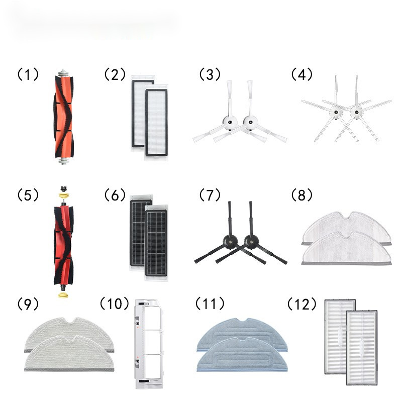 適用於i米家石頭s5max S6純掃地機器人主刷活性炭HEPA過濾網邊刷拖布水箱過濾網T4 P5 T7 S7 T7S T