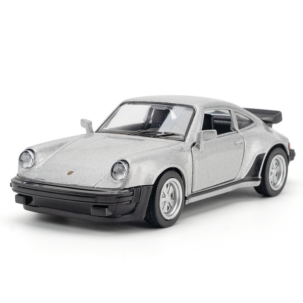 汽車模型 跑車模型 車模型 汽車玩具 （盒裝）仿真1:36保時捷911 Turbo 1978合金汽車模型擺件無聲光