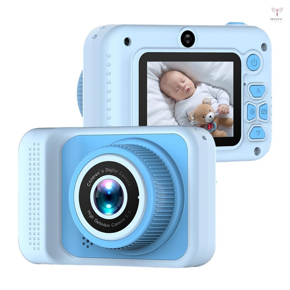 1080p 數碼相機 20MP 兒童相機可愛兒童相機卡通兒童自拍相機男孩和女孩 4 倍數碼變焦 2.0 英寸 IPS 屏